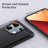 Husa pentru Xiaomi Redmi Note 13 Pro 4G, Techsuit Carbon Silicone, albastru