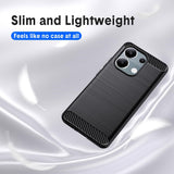 Husa pentru Xiaomi Redmi Note 13 Pro 4G, Techsuit Carbon Silicone, albastru