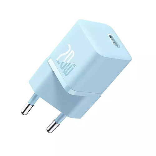 Incarcator retea Baseus (CCGN050103), GaN, Type-C, Incarcare rapida, 20W, bleu