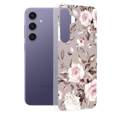 Husa pentru Samsung Galaxy S24 Plus, Techsuit Marble Series, gri
