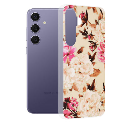 Husa pentru Samsung Galaxy S24 Plus, Techsuit Marble Series, bej