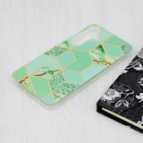Husa pentru Samsung Galaxy S24 Plus, Techsuit Marble Series, verde