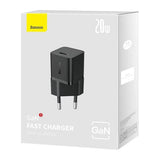 Incarcator retea Baseus (CCGN050102), GaN, Type-C, Incarcare rapida, 20W, alb