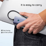 Hub USB Baseus UltraJoy (B00052805813-00), Type-C to HDMI, 2x USB, Type-C, RJ45, SD, TF, gri