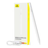 Stylus pen Baseus Smooth Writing Series (P80015804213-00), Active, Wireless si Cabled Charging, pentru iPad, alb