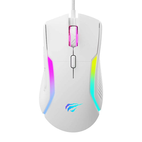 Mouse wireless Havit Gaming Mouse (MS1033), RGB Lights, 800-8000DPI, 9 Buttons, alb