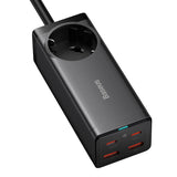 Incarcator retea Baseus /Powerstrip (PSZM000401), GaN3 Pro, 2xUSB, 2xUSB-C, AC, 100W, negru