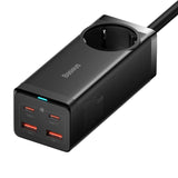 Incarcator retea Baseus /Powerstrip (PSZM000401), GaN3 Pro, 2xUSB, 2xUSB-C, AC, 100W, negru