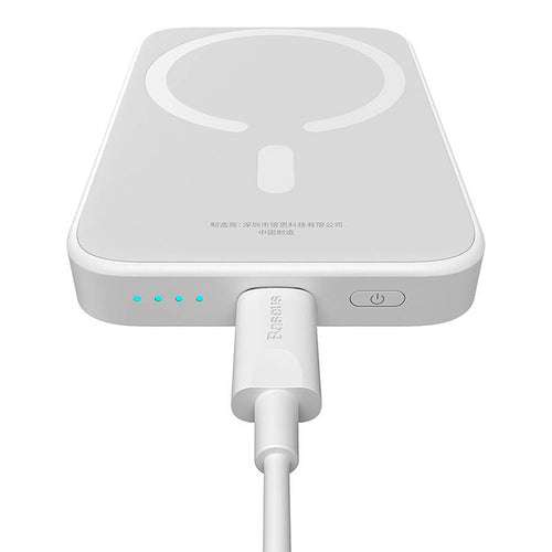 Baterie Externa Baseus Magnetic Mini Air (P10059002223-00), USB-C, MagSafe, 6000mAh, 20W, Alb