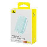 Baterie Externa Baseus Magnetic Mini (P10022109333-00), MagSafe, USB-C, 10000mAh, 20W, Verde