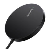 Incarcator wireless Baseus Magnetic Incarcator Wireless Mini 3 (CCJJ040001), Type-C, 15W, 2A, 115-205 kHz, negru