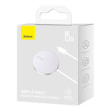 Incarcator wireless Baseus Magnetic Incarcator Wireless Mini 3 (CCJJ040012), Type-C, 15W, 2A, 115-205 kHz, alb