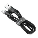 Cablu Baseus de date Cafule (Calklf-AG1), USB to Lightning, 2.4A, 480Mbps, 50cm, gri