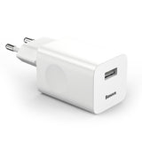 Incarcator retea Baseus (Ccall-BX02), USB-A Incarcare rapida 3.0, 24W, alb