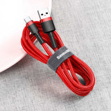 Cablu Baseus de date Cafule (Catklf-C09), USB to Type-C, QC3.0, 2A, 2m, rosu