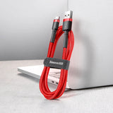 Cablu Baseus de date Cafule (Catklf-B09), USB to Type-C, Incarcare rapida, QC3.0, 3A, 1m, rosu
