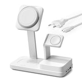 Incarcator wireless ESR Premium 6in1 wireless HaloLock CryoBoost (6E007), iPhone MagSafe, AirPods, Apple Watch, 100W, alb