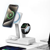 Incarcator wireless ESR Premium 6in1 wireless HaloLock CryoBoost (6E007), iPhone MagSafe, AirPods, Apple Watch, 100W, alb