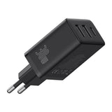 Incarcator retea Baseus (P10111402113-00), GaN, 2x USB, Type-C, Incarcare rapida, 30W, negru