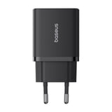 Incarcator retea Baseus (P10111402113-00), GaN, 2x USB, Type-C, Incarcare rapida, 30W, negru