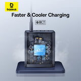 Incarcator retea Baseus (P10111402113-00), GaN, 2x USB, Type-C, Incarcare rapida, 30W, negru