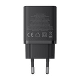 Incarcator retea Baseus (P10111402113-00), GaN, 2x USB, Type-C, Incarcare rapida, 30W, negru