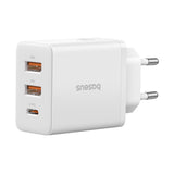 Incarcator retea Baseus (P10111402213-00), GaN, 2x USB, Type-C, Incarcare rapida, 30W, alb