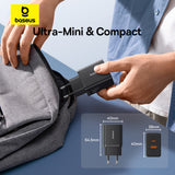 Incarcator retea Baseus (P10111404113-00), USB, Type-C, Incarcare rapida 30W, negru