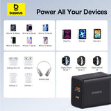 Incarcator retea Baseus (P10111404113-00), USB, Type-C, Incarcare rapida 30W, negru