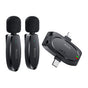 Microfon Yesido (2 pack) Wireless Lavalier Microphones (KR15), 3 in 1 Receiver, TC, Lighting, 3.5mm Jack, 2.4GHz, negru