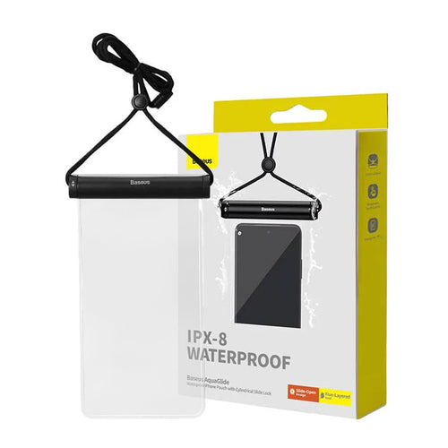 Baseus Husa Impermeabila (P60263701113-00), IPX8, cu Cylindrical Slide Lock, pentru Phone 7.2, Negru