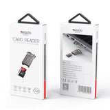 Cititor de carduri Yesido Card Reader (GS20), USB to TF Card, Aluminium Alloy, 480Mbps, gri