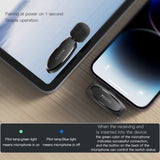 Microfon Yesido (2 pack) Wireless Lavalier Microphones (KR15), 3 in 1 Receiver, TC, Lighting, 3.5mm Jack, 2.4GHz, negru