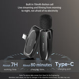 Microfon Yesido (2 pack) Wireless Lavalier Microphones (KR15), 3 in 1 Receiver, TC, Lighting, 3.5mm Jack, 2.4GHz, negru