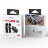 Microfon Yesido (2 pack) Wireless Lavalier Microphones (KR15), 3 in 1 Receiver, TC, Lighting, 3.5mm Jack, 2.4GHz, negru