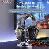 Casti gaming Yesido Wired Headphones (EK01), pentru Gaming, Jack 3.5mm, cu Microphone, RGB LED Lights, negru