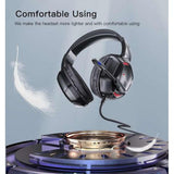 Casti gaming Yesido Wired Headphones (EK01), pentru Gaming, Jack 3.5mm, cu Microphone, RGB LED Lights, negru