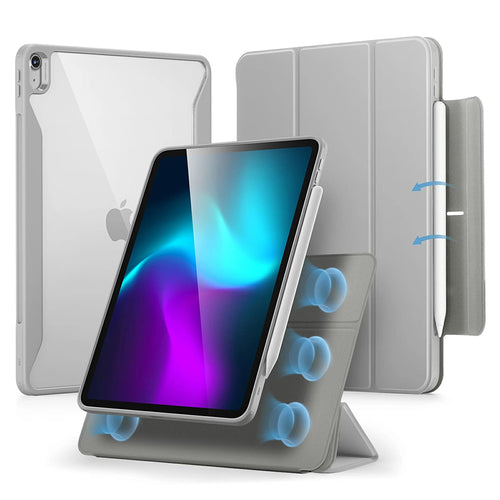 Husa tableta pentru iPad Air 13 (2024), ESR Rebound Hybrid, gri