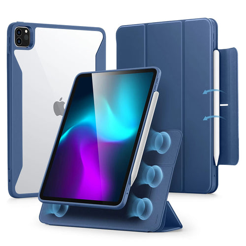 Husa tableta pentru iPad Pro 11 (2024), ESR Rebound Hybrid, albastru