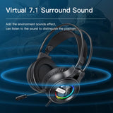 Casti gaming Yesido cu fir Casti (EK02), pentru Gaming, Jack 3.5mm, cu Microfon, RGB LED Lights, negru