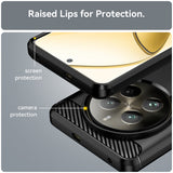 Husa pentru Realme 12 Pro, Techsuit Carbon Silicone, albastru