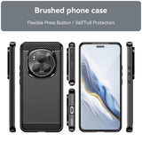 Husa pentru Honor Magic6 Pro, Techsuit Carbon Silicone, albastru