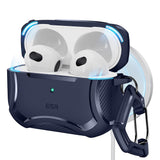 Husa casti pentru AirPods Pro 1/2, ESR, Cyber Armor Tough Case Halolock, alb