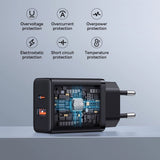 Incarcator retea Baseus (P10111403113-00), USB, Type-C, Incarcare rapida 20W, negru