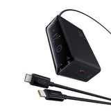 Incarcator wireless Baseus (P10163901113-00), GaN, 3x USB-C, USB, DC, 240W, 1m, negru