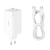 Incarcator retea Baseus GaN6 Pro (P10162705212-00), Type-C Cable Included, 2x USB, 2x Type-C, 100W, 100W, 20V, 5A, 1m, alb