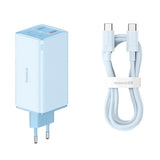 Incarcator retea Baseus GaN6 Pro (P10162705312-00), Type-C Cable Included, 2x USB, 2x Type-C, 100W, 100W, 20V, 5A, 1m, albastru