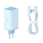 Incarcator retea Baseus GaN6 Pro (P10162705312-00), Type-C Cable Included, 2x USB, 2x Type-C, 100W, 100W, 20V, 5A, 1m, albastru