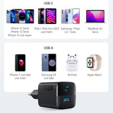 Incarcator retea Anker 323 (A2331G11), Type-C, USB, Incarcare rapida, 33W, negru
