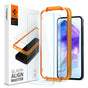 Folie de protectie pentru Samsung Galaxy A55 5G, Spigen (2 pack) Glas.tR Align Master (AGL07775)